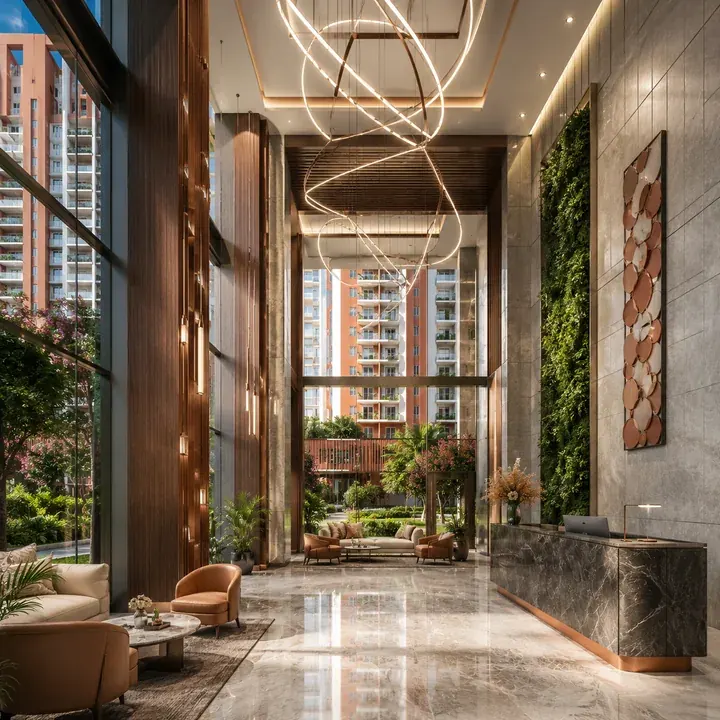 Aparna Wonder Woods arrival lobby
